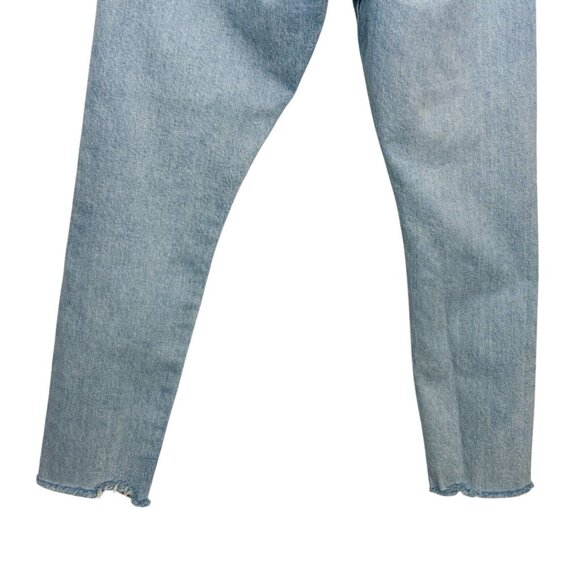 Levis Womens 501 S Skinny Jeans Light Wash Stretch Denim Fray Hem Button Fly W27 - Picture 8 of 15